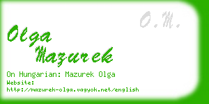 olga mazurek business card